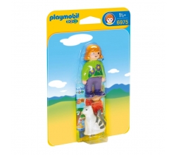Mujer con Gato Playmobil 1.2.3
