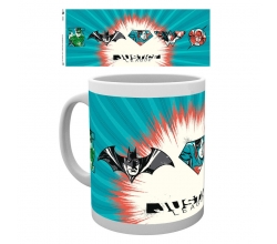 Taza Justice League Badges DC