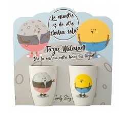 Pack 2 tazas Sol y Luna