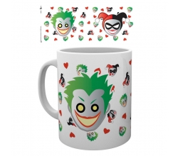Taza Emoji Harley and Joker DC
