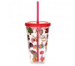 Vaso con pajita Game Over