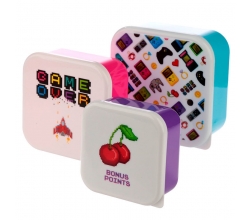 Set 3 tuppers Game Over