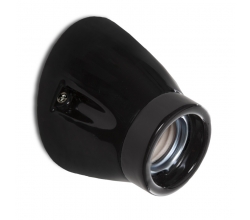 Aplique E27 Porcelana Negra Ø 75Mm H 65Mm Mila [AM-AC511]