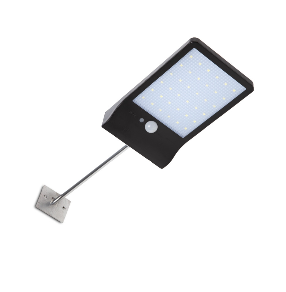 Aplique LED Solar IP65 36x2835SMD Sensor Luz + Movimiento Soporte