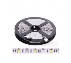 Tira LED 300 LEDs 60W SMD5050 24VDC IP20 RGB+Blanco Cálido x 5M