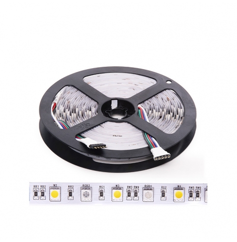 Tira LED 300 LEDs 60W SMD5050 24VDC IP20 RGB+Blanco Cálido x 5M