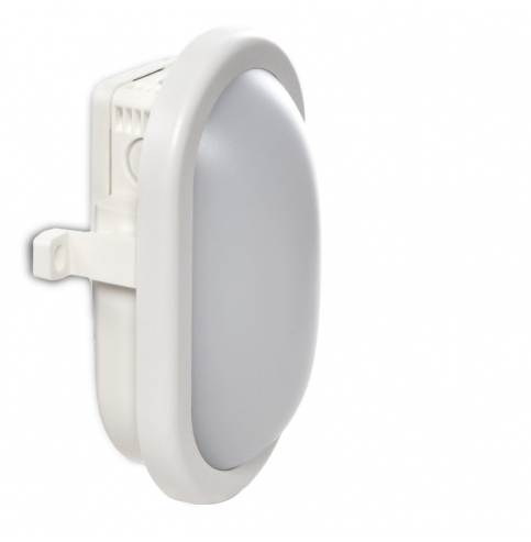 Aplique LED IP54 10W 700Lm 40000H Oval Blanco