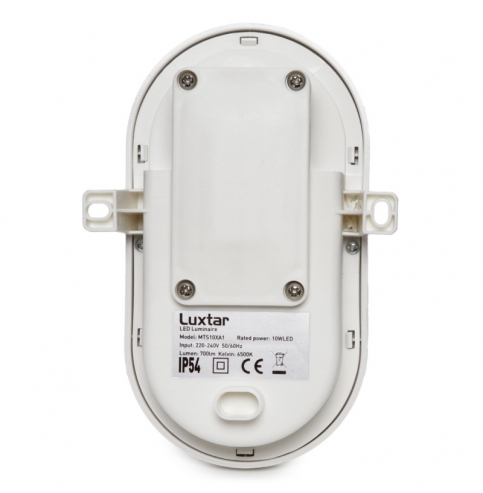 Aplique LED IP54 10W 700Lm 40000H Oval Blanco