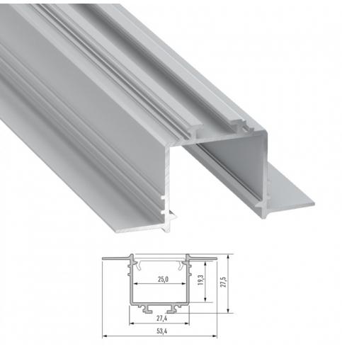 Perfíl Aluminio  SUBLI 2,02M