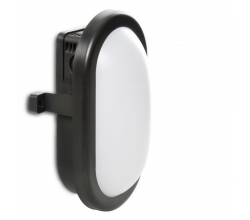 Aplique LED IP54 10W 700Lm 40000H Oval Negro