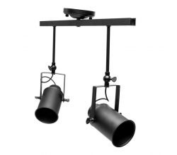 Lámpara Techo \"Paislee\" 2xE27 Negro (Sin Bombilla) [PLMP-219002]