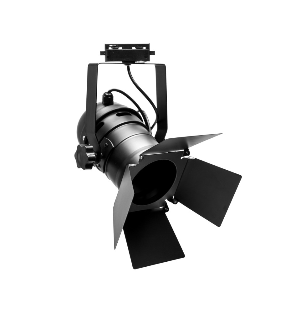 Foco Carril \"Amira\" 1xE27 Negro (Sin Bombilla) [PLMP-219008]