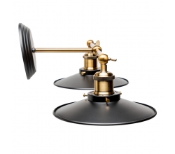 Aplique \"Cassidy\" 2xE27 Negro (Sin Bombilla) [PLMP-219018] 2