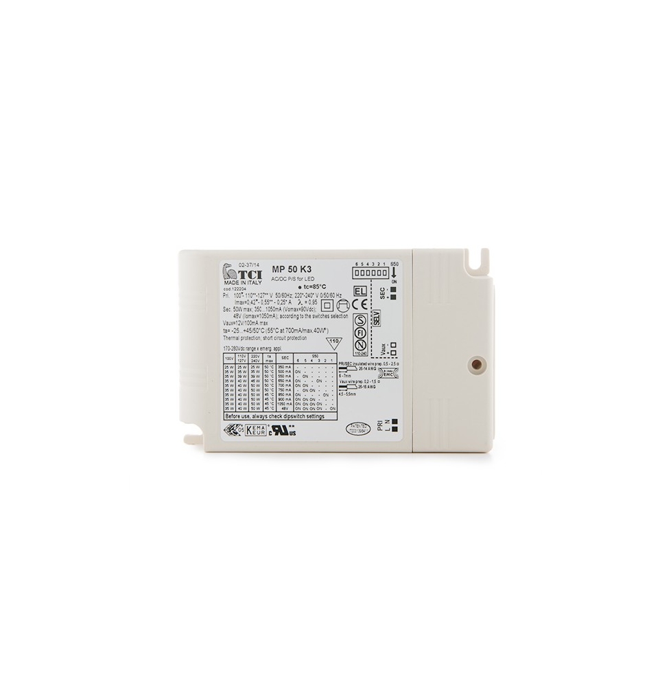 Driver LED No Dimable Tci 50W 700-1050Ma