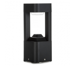 Lámpara Pie LED Exterior IP54  120x300mm 10W Negra Aluminio + PC [SL16-080A_B-WW]