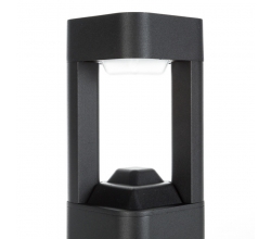 Lámpara Pie LED Exterior IP54  120x300mm 10W Negra Aluminio + PC [SL16-080A_B-WW] 2