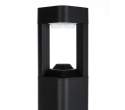 Lámpara Pie LED Exterior IP54  120x600mm 10W Negra Aluminio + PC [SL16-080B_B-WW] 2
