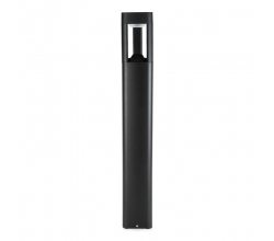 Lámpara Pie LED Exterior IP54  125x900mm 10W Negra Aluminio + PC [SL16-082C_B-WW]