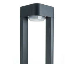 Lámpara Pie LED Exterior IP54  120x600mm 10W Gris Aluminio + PC [SL16-081B_G-WW] 2