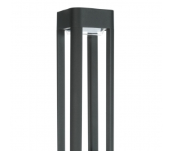 Lámpara Pie LED Exterior IP54  120x600mm 10W Gris Aluminio + PC [SL19-C002A_G-WW] 2