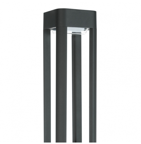 Lámpara Pie LED Exterior IP54  120x600mm 10W Gris Aluminio + PC [SL19-C002A_G-WW]
