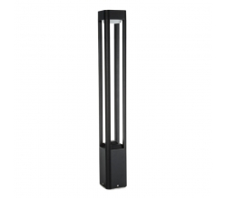 Lámpara Pie LED Exterior IP54  120x900mm 10W Gris Aluminio + PC [SL19-C002B_G-WW]