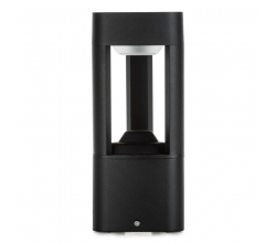 Lámpara Pie LED Exterior IP54  125x300mm 10W Negra Aluminio + PC [SL16-082A_B-WW]