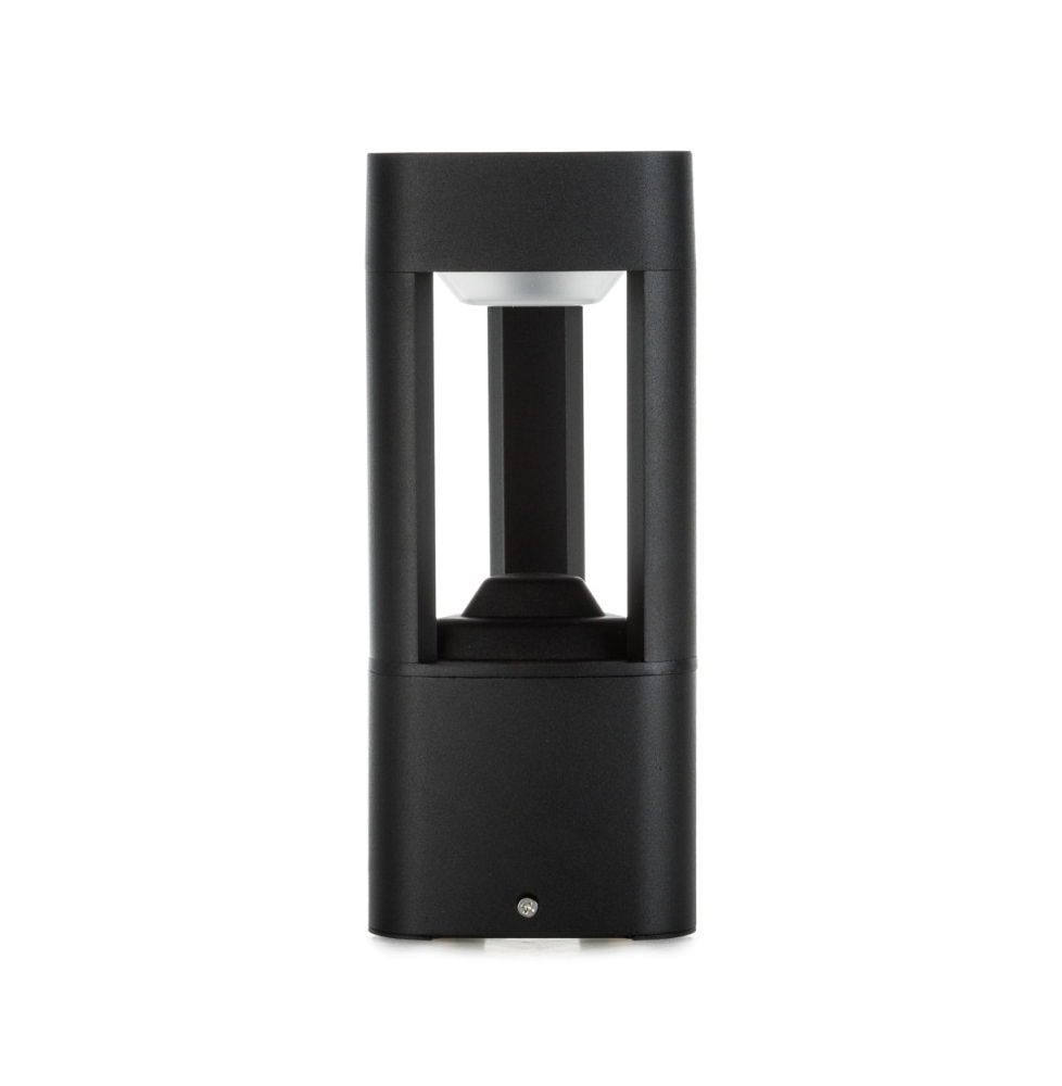 Lámpara Pie LED Exterior IP54  125x300mm 10W Negra Aluminio + PC [SL16-082A_B-WW]