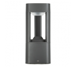 Lámpara Pie LED Exterior IP54  125x300mm 10W Gris Aluminio + PC [SL16-082A_G-WW]