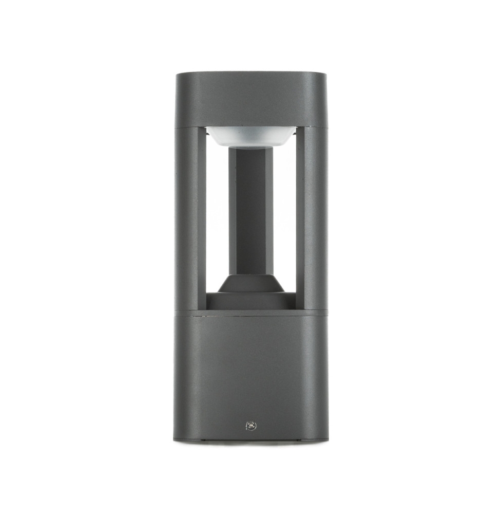 Lámpara Pie LED Exterior IP54  125x300mm 10W Gris Aluminio + PC [SL16-082A_G-WW]