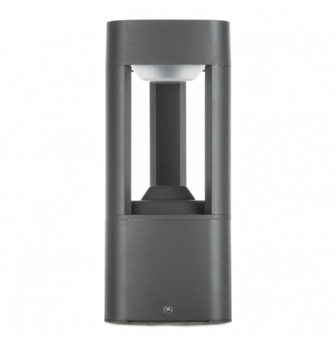 Lámpara Pie LED Exterior IP54  125x300mm 10W Gris Aluminio + PC [SL16-082A_G-WW]