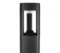 Lámpara Pie LED Exterior IP54  125x600mm 10W Negra Aluminio + PC [SL16-082B_B-WW] 2