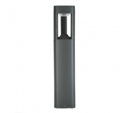 Lámpara Pie LED Exterior IP54  125x600mm 10W Gris Aluminio + PC [SL16-082B_G-WW]