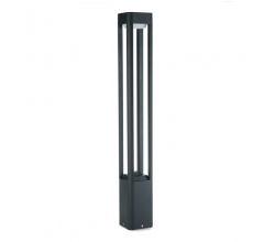 Lámpara Pie LED Exterior IP54  120x900mm 10W Negra Aluminio + PC [SL19-C002B_B-WW]