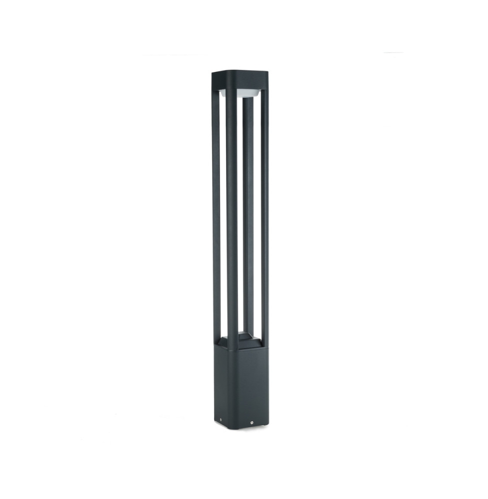 Lámpara Pie LED Exterior IP54  120x900mm 10W Negra Aluminio + PC [SL19-C002B_B-WW]