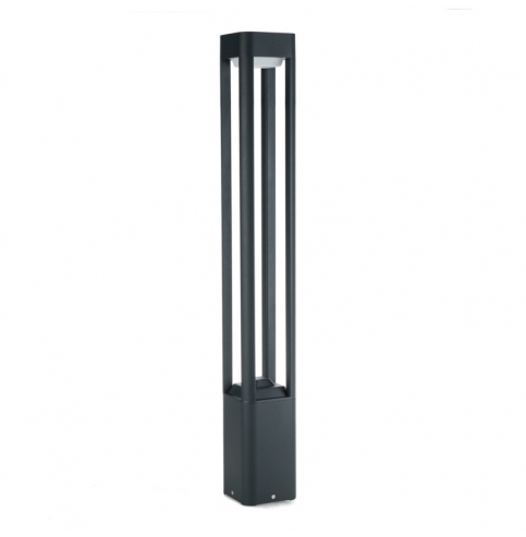 Lámpara Pie LED Exterior IP54  120x900mm 10W Negra Aluminio + PC [SL19-C002B_B-WW]