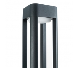Lámpara Pie LED Exterior IP54  120x900mm 10W Negra Aluminio + PC [SL19-C002B_B-WW] 2