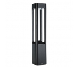 Lámpara Pie LED Exterior IP54  120x600mm 10W Negra Aluminio + PC [SL19-C002A_B-WW]