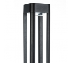 Lámpara Pie LED Exterior IP54  120x600mm 10W Negra Aluminio + PC [SL19-C002A_B-WW] 2