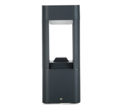 Lámpara Pie LED Exterior IP54  120x300mm 10W Gris Aluminio + PC [SL19-C001A_G-WW]