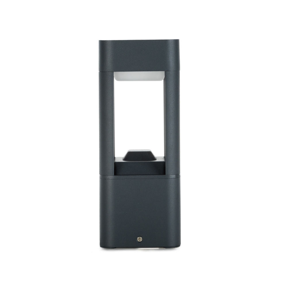 Lámpara Pie LED Exterior IP54  120x300mm 10W Gris Aluminio + PC [SL19-C001A_G-WW]