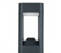 Lámpara Pie LED Exterior IP54  120x300mm 10W Gris Aluminio + PC [SL19-C001A_G-WW] 2