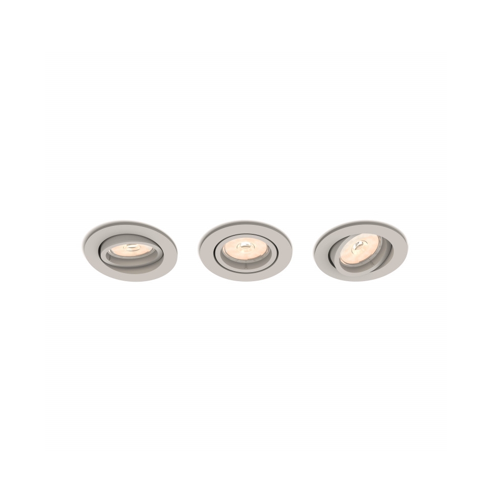 Juego de 3 Aros Empotrables Philips Enneper Circular Plateado GU10