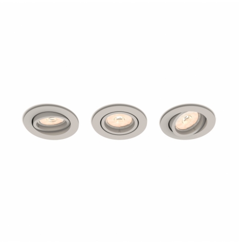 Juego de 3 Aros Empotrables Philips Enneper Circular Plateado GU10