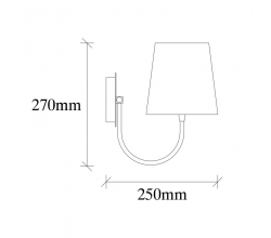 Aplique \"Prenses - 101-A14\" Multicolor 1xE27 Sin Bombilla [OPV-521SHN2120] 2