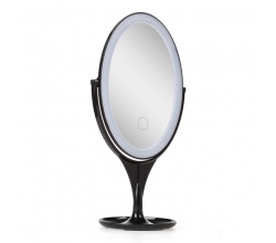 Espejo Iluminado Maquillaje  Ø14,5Cm Recargable-Regulable Negro 2
