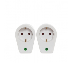 Set 2 X Adaptador 1 X Tomas - Protección Sobretensiones - IP20 - Blanco 2
