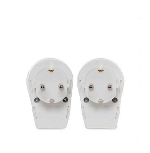 Set 2 X Adaptador 1 X Tomas - Protección Sobretensiones - IP20 - Blanco