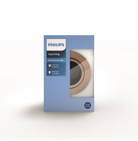 Aro Empotrable Philips Donegal Circular Cobre GU10