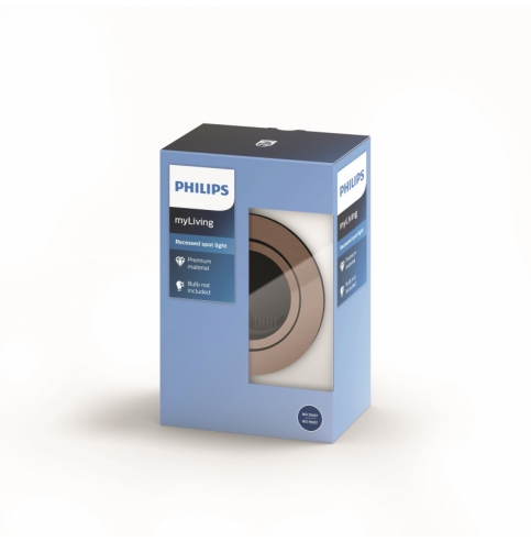 Aro Empotrable Philips Donegal Circular Cobre GU10